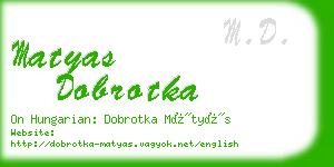 matyas dobrotka business card